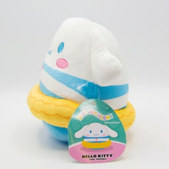 7" Cinnamoroll In Swim Suit Summer Hello Kitty & Friends Sanrio Squishmallows - Picture 3 of 4